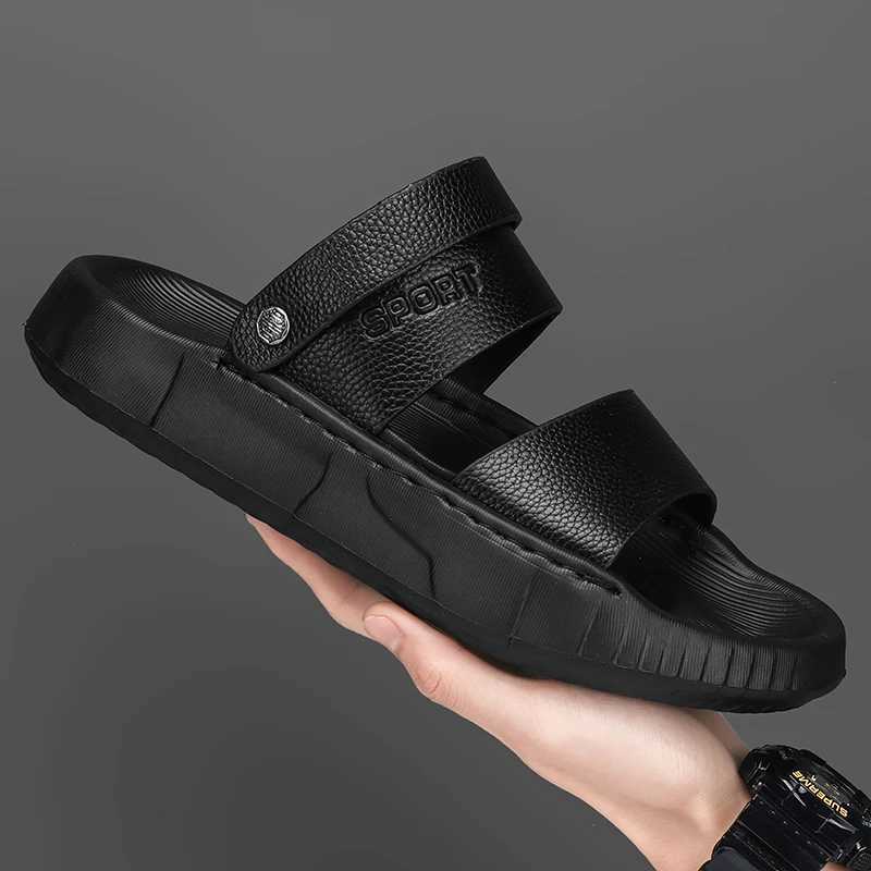 High quality mens thick soled shoes mens summer slippers mens outdoor breathable slippers mens waterproof beach shoesXJ250326