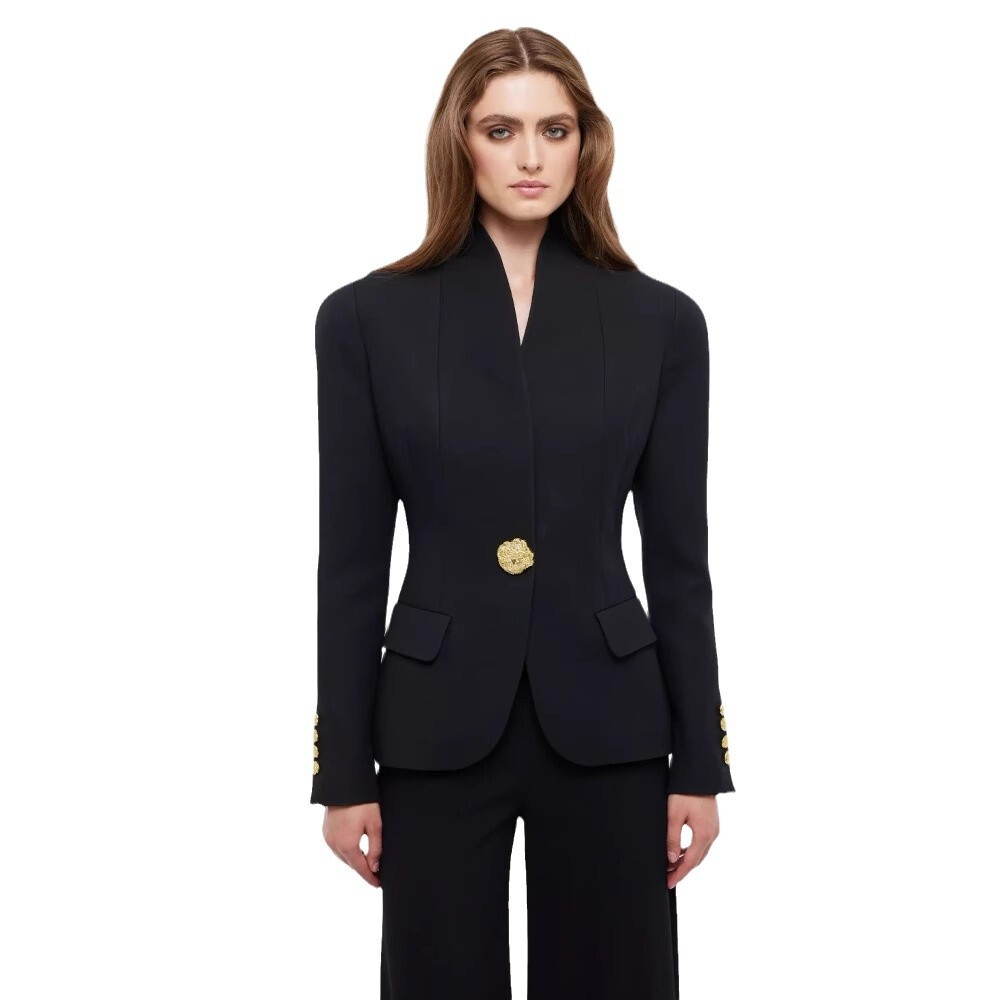 Star style high-end slim fit small suit jacket with metal headband A123 casual design