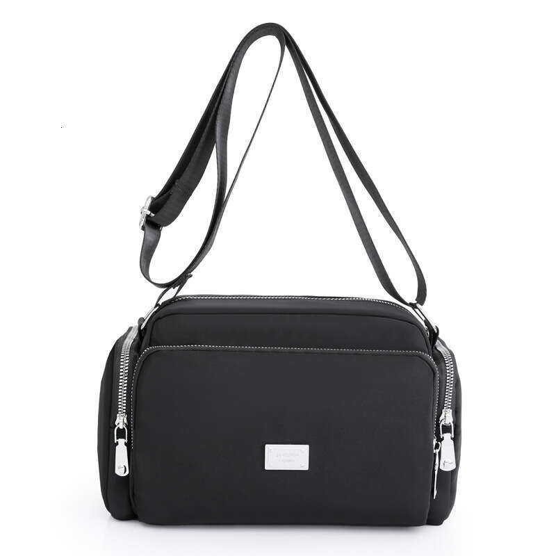 dd New Women's Nylon Fabric Simple and Fashionable Wide Shoulder Strap Crossbody Large Capacity Lightweight Small Square Bag