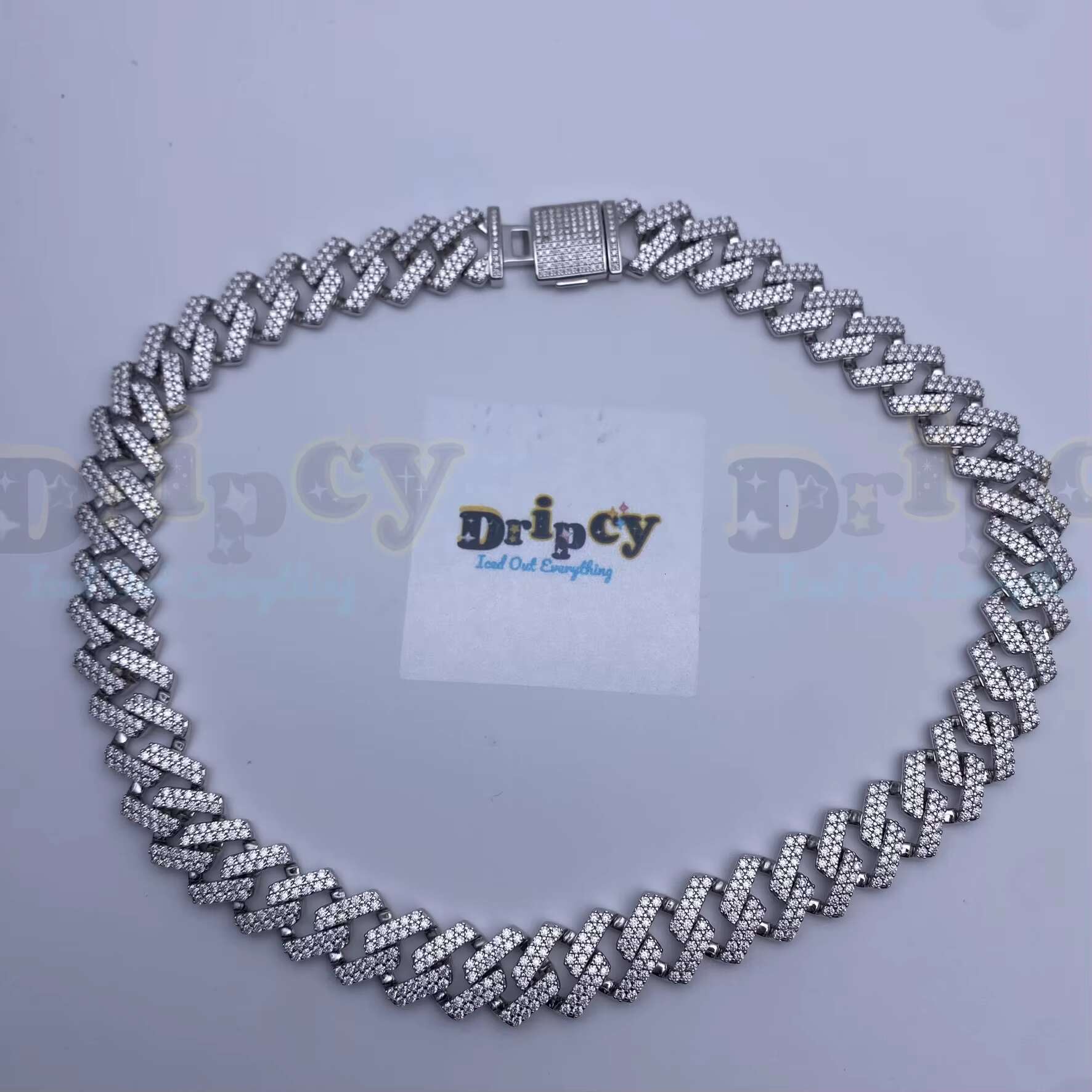 Fine Jewelry Moissanite Vvs1 d Color Cuban Link Chain Real Iced Necklace Hip Hop Pass Diamond Test Iced Out