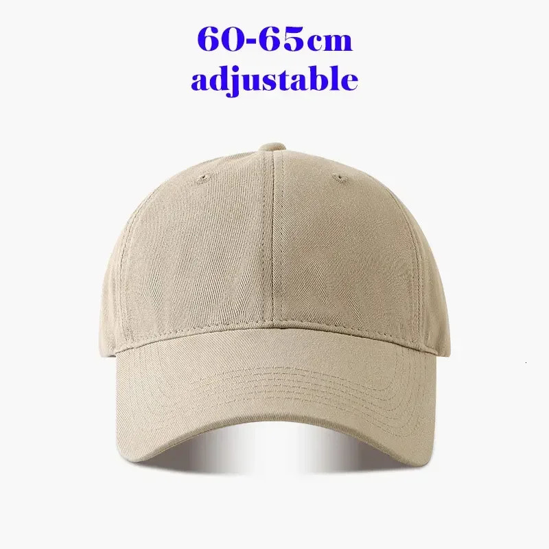 Big Head Cotton Baseball Cap Unisex Adult adjustable lagresize Dad Cap Woman Man Outdoor Sports Sun Hat 250319
