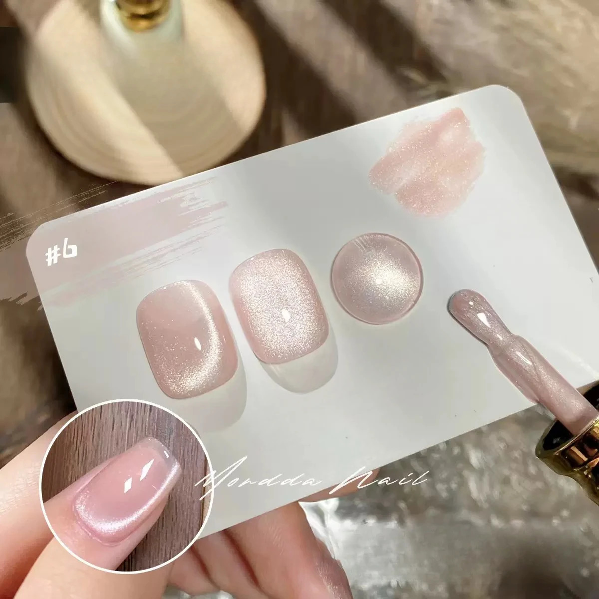6 Color Pink Cat Eye Gel Polish Semi-permanent Nail Polish Reflective Gel Polish Complete Professional Gel Nail Kit 250326