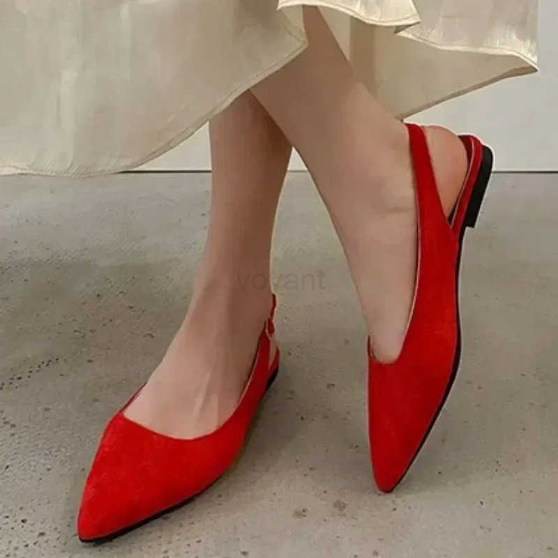 Pointed Toe Flats Sandals Wen Shoes Sexy New Shallow Dress Par Shoes 2024 Fad Summer Slippers Outdoor Walking Femme Zapatos Z250326