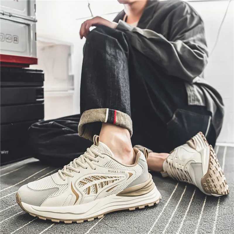 Breathable Men Running Shoes Jogging Casual Sports Shoes Anti Slip Cushioning Road Walking Sneakers Lifestyle Athletic ShoesC250325