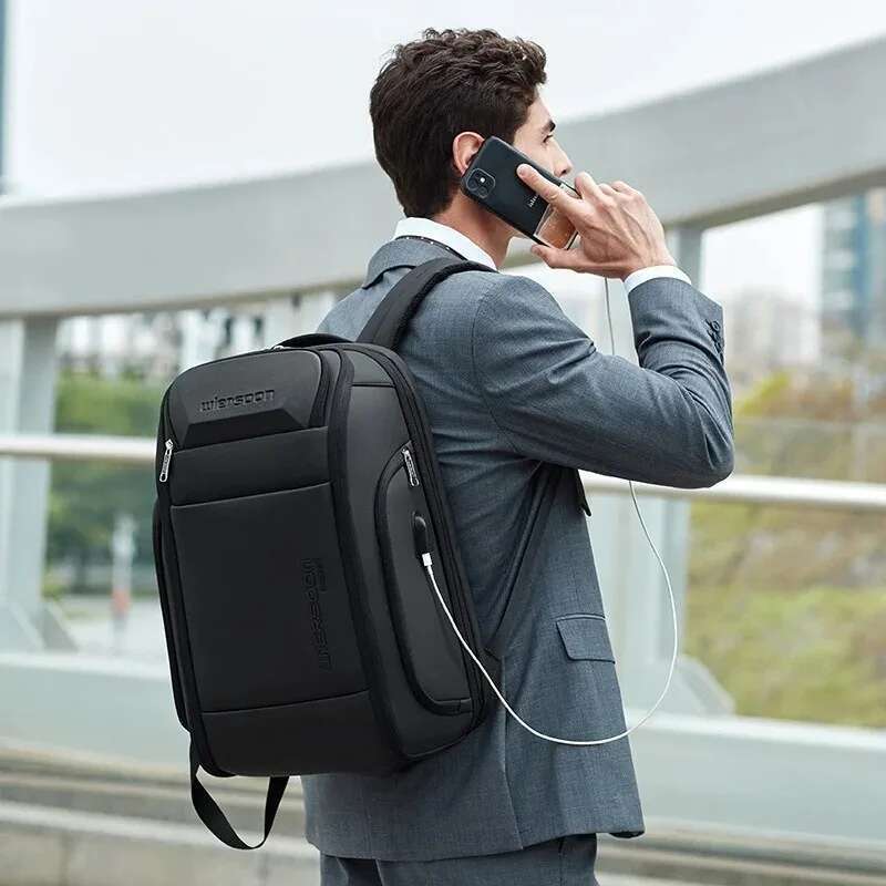 Multi Functional Business Waterproof Lockable Anti-Theft Breathable Backpack USB Charging Large Capacity Travel Bag