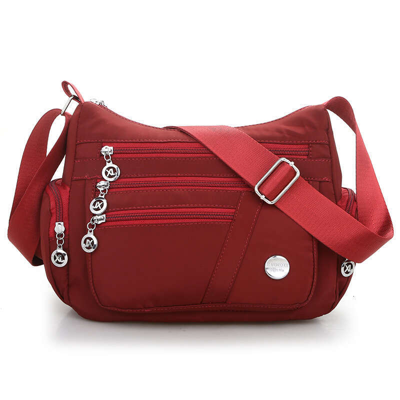 52 Women's shoulder nylon waterproof, middle-aged and elderly mother's Korean version, solid color, women's bag, crossbody bag