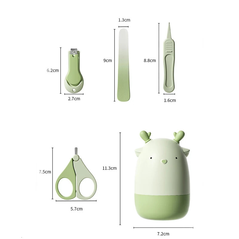 Baby Nail Scissor Baby Nail Care Tool Set Little Deer born Safety Scissors Anti-Clip Nail Clippers Baby Nail Trimmer 250326