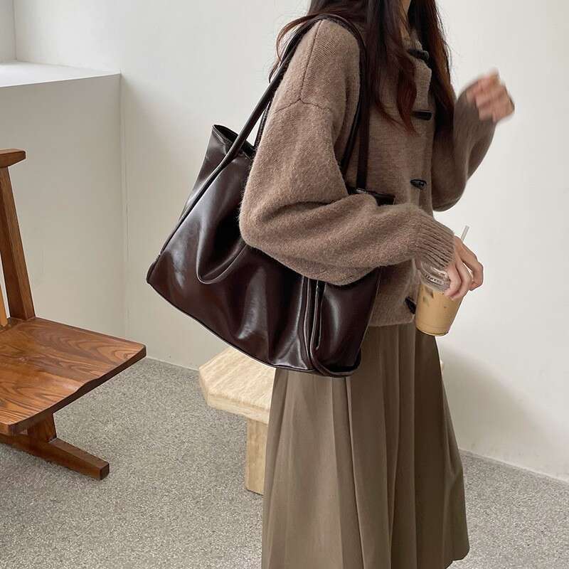 fa Korean handbag women's new portable Tote niche design versatile large capacity one shoulder casual underarm bag