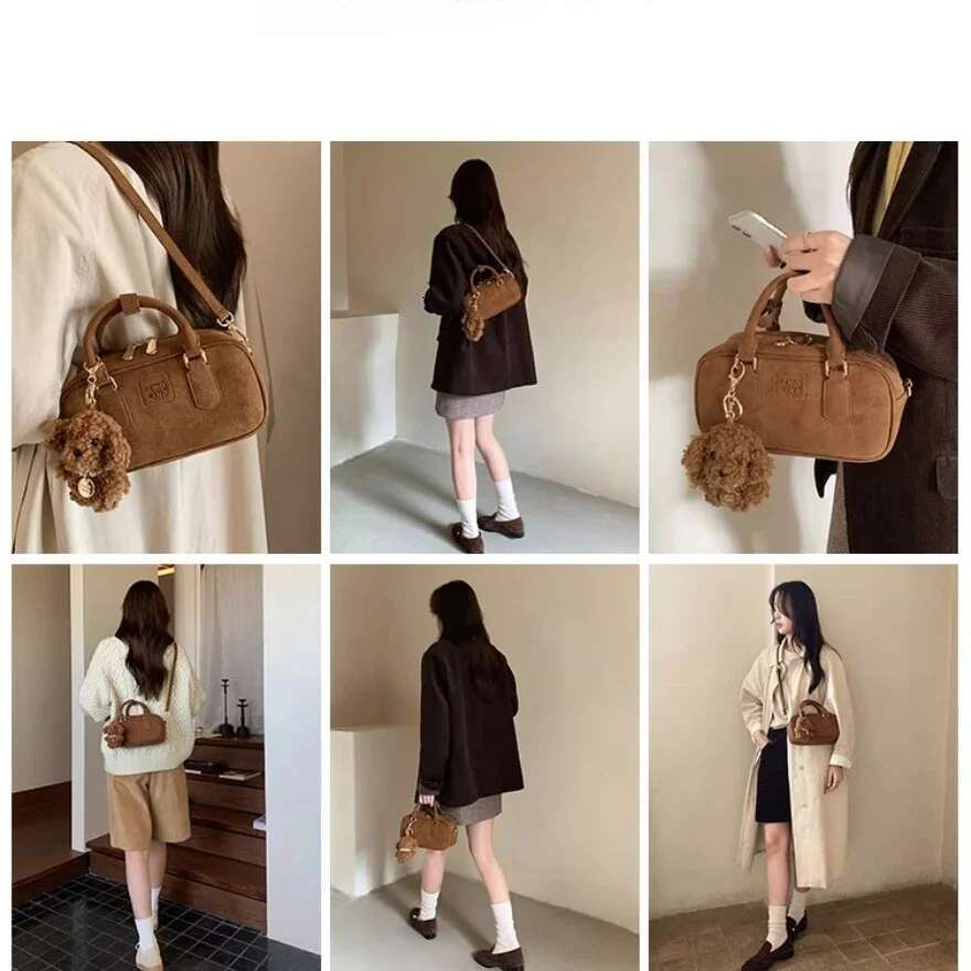 Vintage Picture Color Pillow Women's Autumn And Winter Handbag Commuter Small Shoulder Crossbody Bag