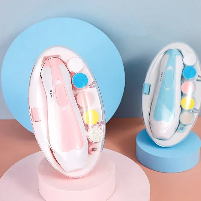 Baby Nail Trimmer Electric born Essential Set Nail Clippers Tools Cutter Care Set Coupe Ongle Bebe With 6 Grinding Heads 250326