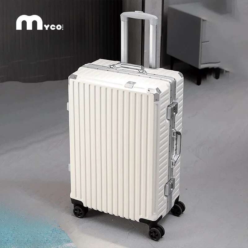 Trolley 20 24 26 28" Aluminum Frame Rolg Case USB Travel Suitcase Wheels Combination Lock Carry on Lage