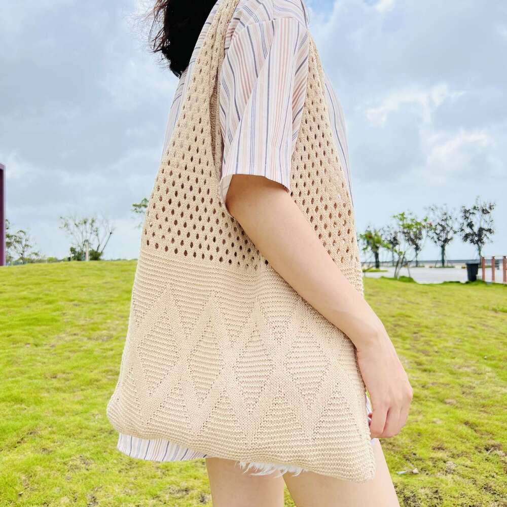 2022 New Knitted ins Shoulder High Capacity Tote Women's Bag