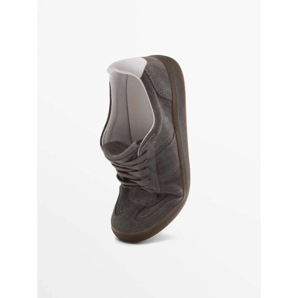 Fashion Sneakers Men Women Cow Suede Lace Up Walking Flip-Top Design Unique Skateboard Shoes For Spring And Autumn