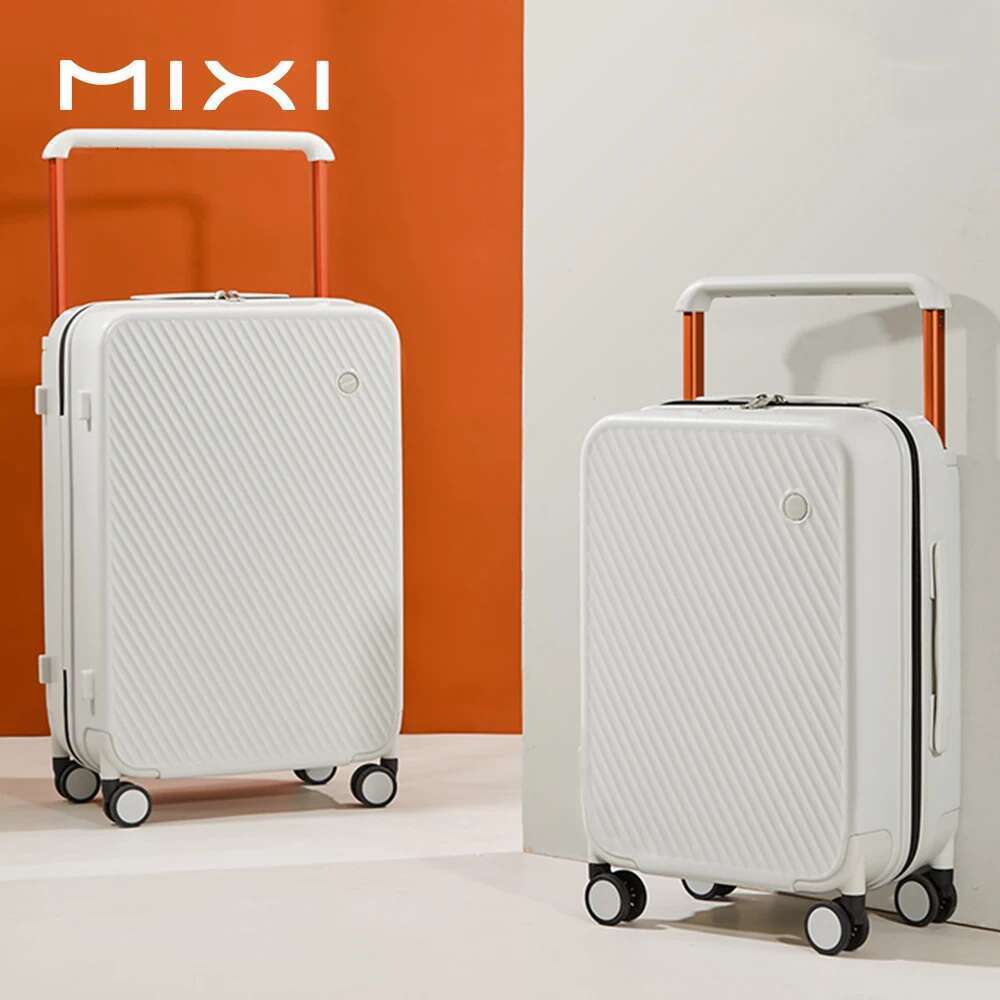 Mixi Wide Handle Travel Lage Suitcase Rolg Spinner Wheels Hardside PC TSA Lock 20 24 Inch Unisex