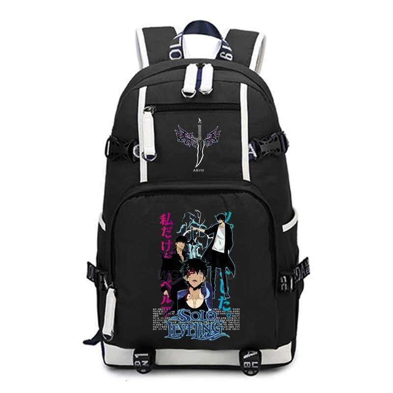 Manga Solo Leveg Design School For Teenager Sung Jin Woo Fashion Student Anime Laptop Backpack Large Bags Male