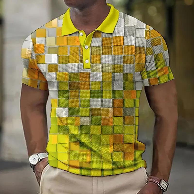 Mens polo Tshirt patch plain weave mens summer clothing casual short sleeved daily street top loose oversized shirt 250326