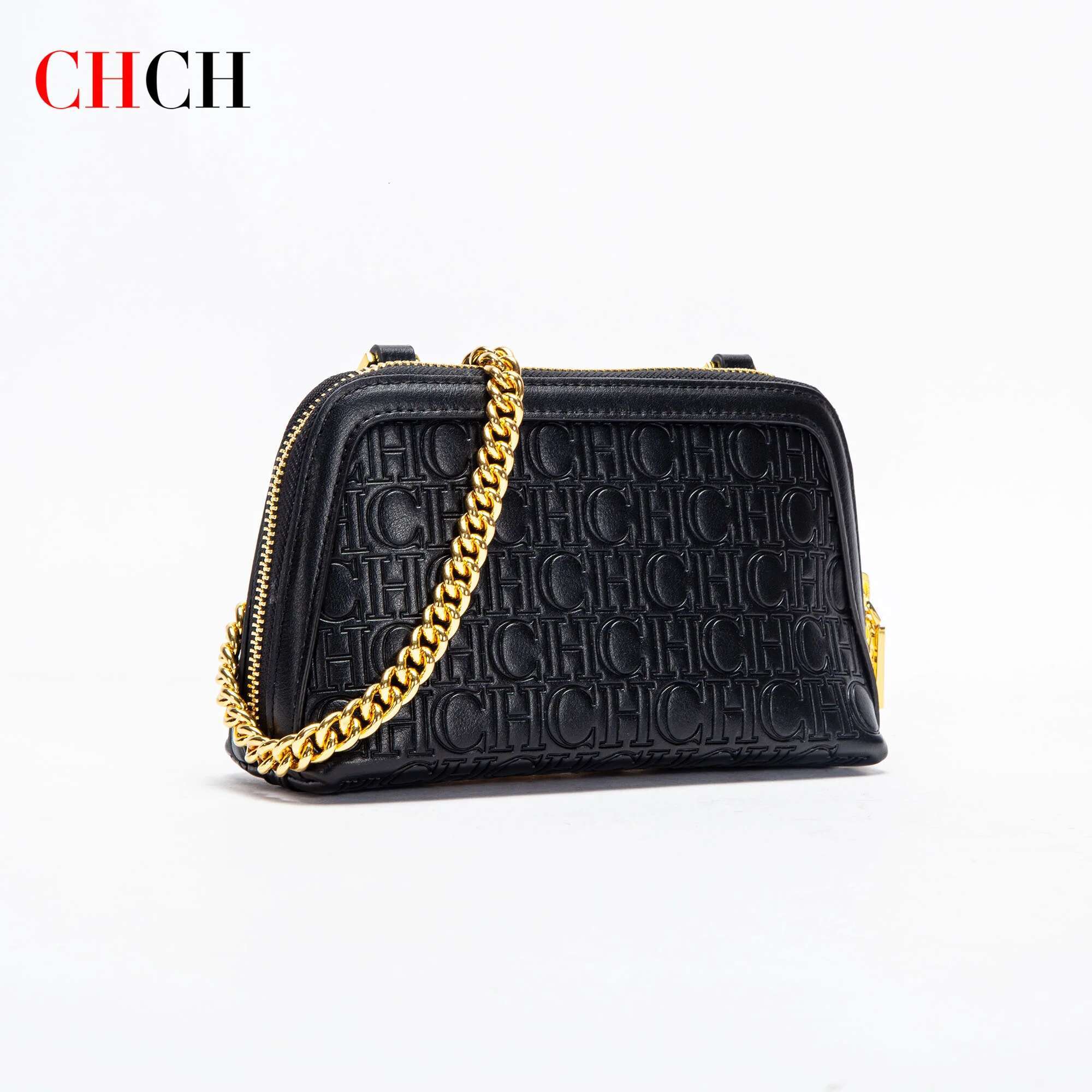 CHCH Women's Shoulder New Mini Shell Simple Metal Chain Bag