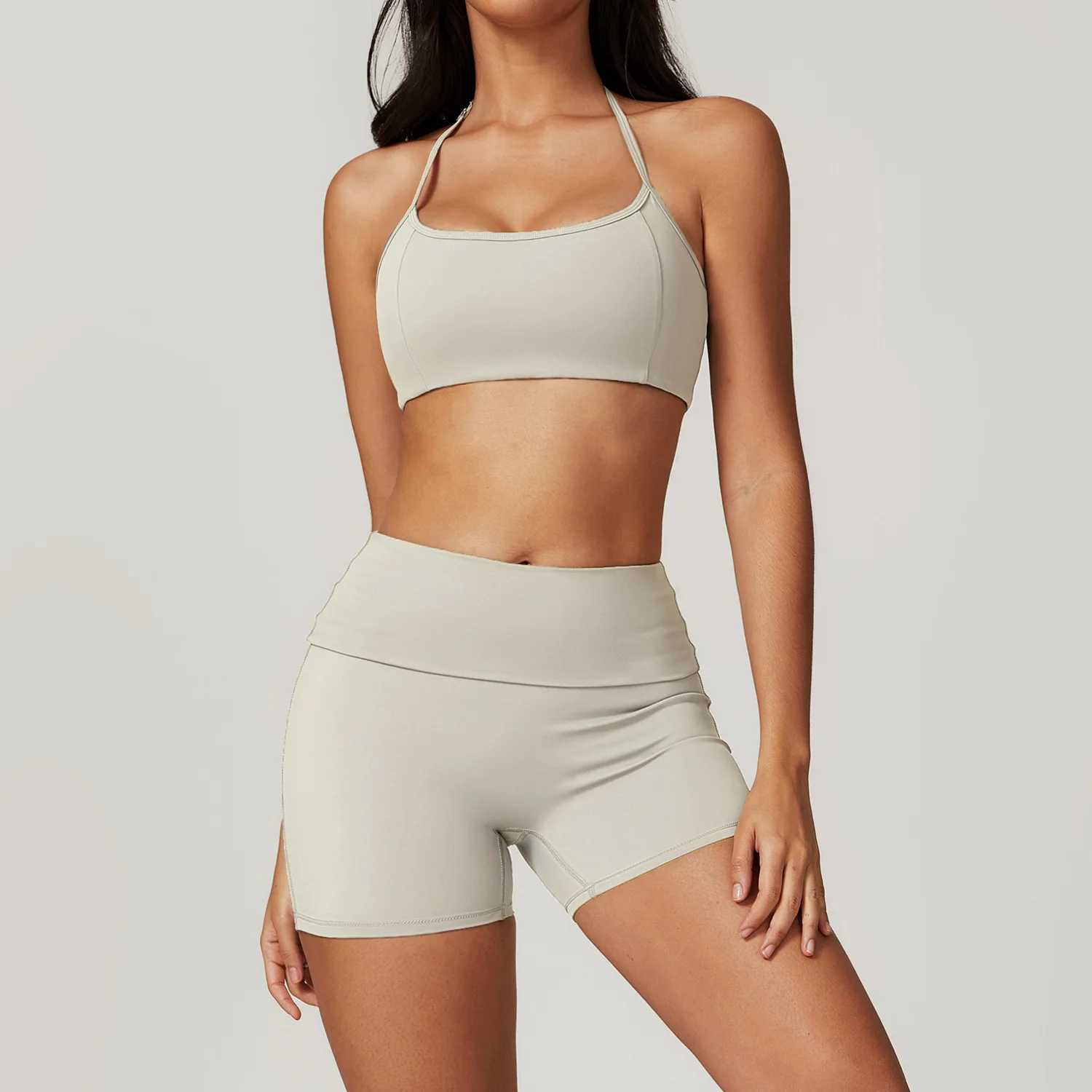 Yoga Set 2PCS Womens Sportswear Gym Sportswear Flared Trouser Fitness Bra Crop Top Sportswear Tracksuits W250326