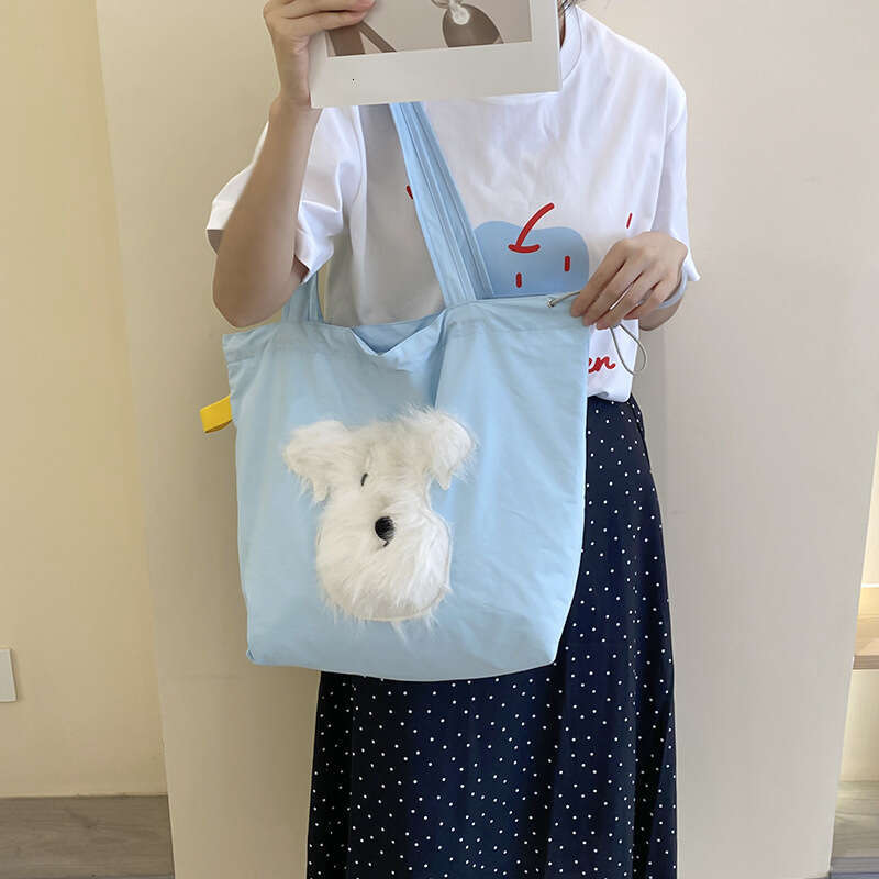 e8 Cute embroidery versatile artistic cloth tote women's lazy style large capacity commuting single shoulder bag