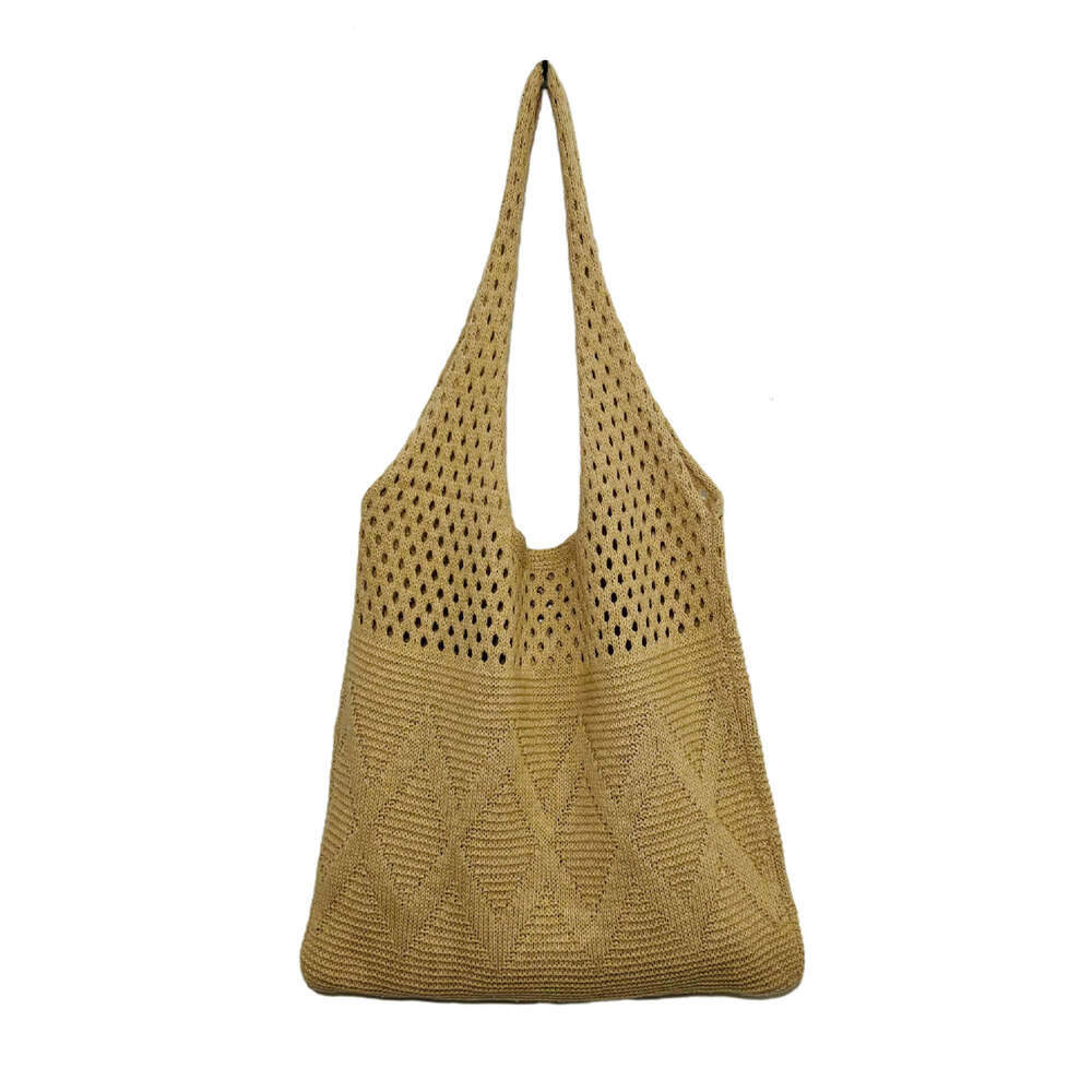 2022 New Knitted ins Shoulder High Capacity Tote Women's Bag