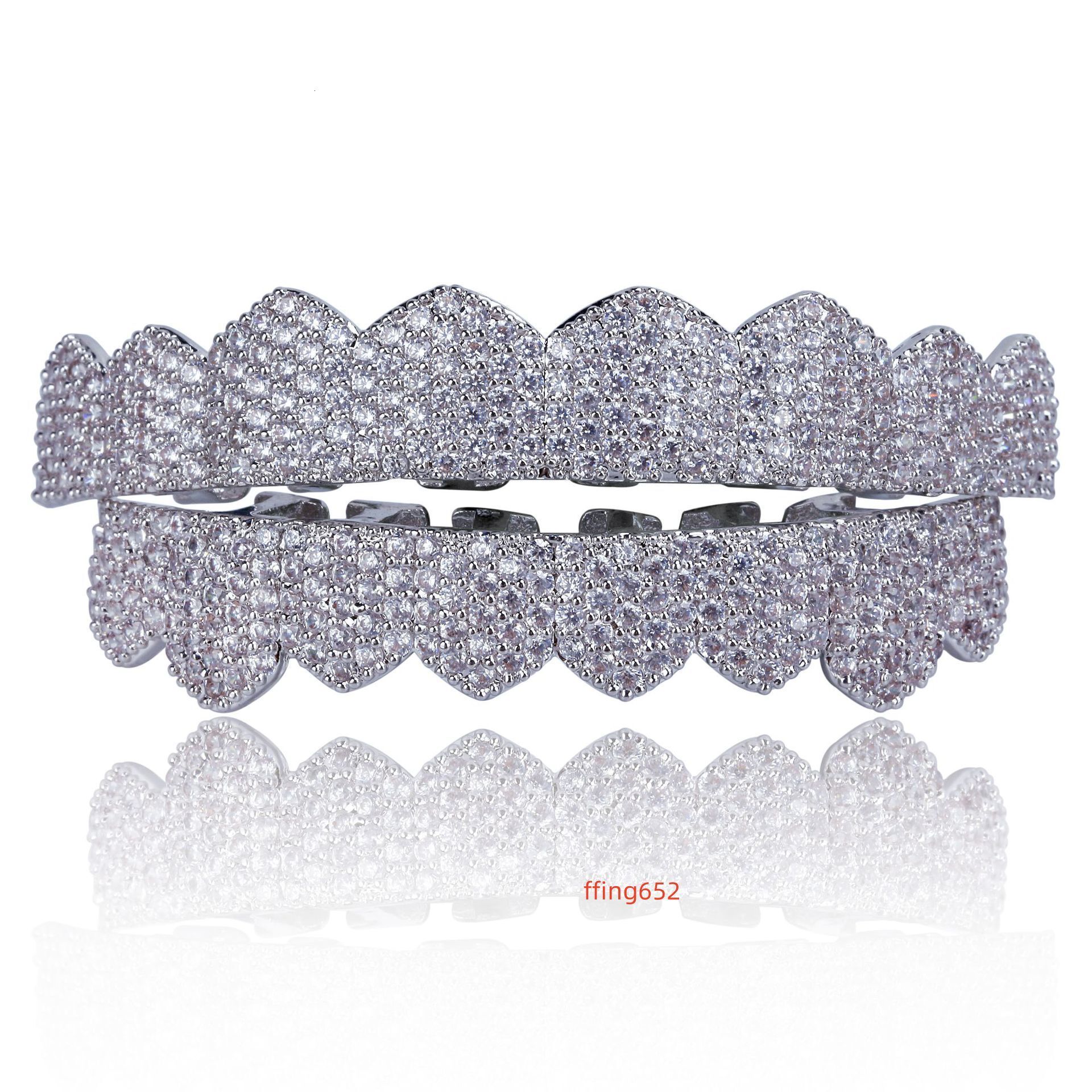 Body Jewelry Teeth Braces Dental Zirconia Gold Plated Diamond Drill Grillz Teeth Moissanite Tooth Grillz