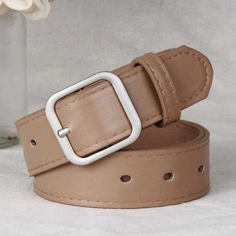 Fashionable mens denim black belt genuine leather strap 3.0cm antique silver buckle high-quality mens black denim strap W250326
