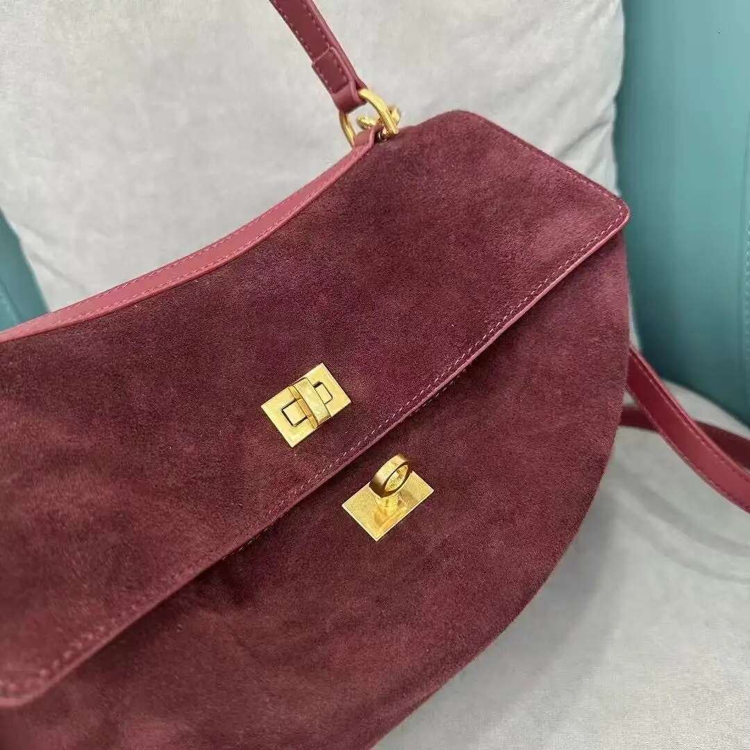Custom Modern Design Suede Ladies Brown Frosting Genuine Handbags Real Leather Cowhide Tote Women Shoulder Bag