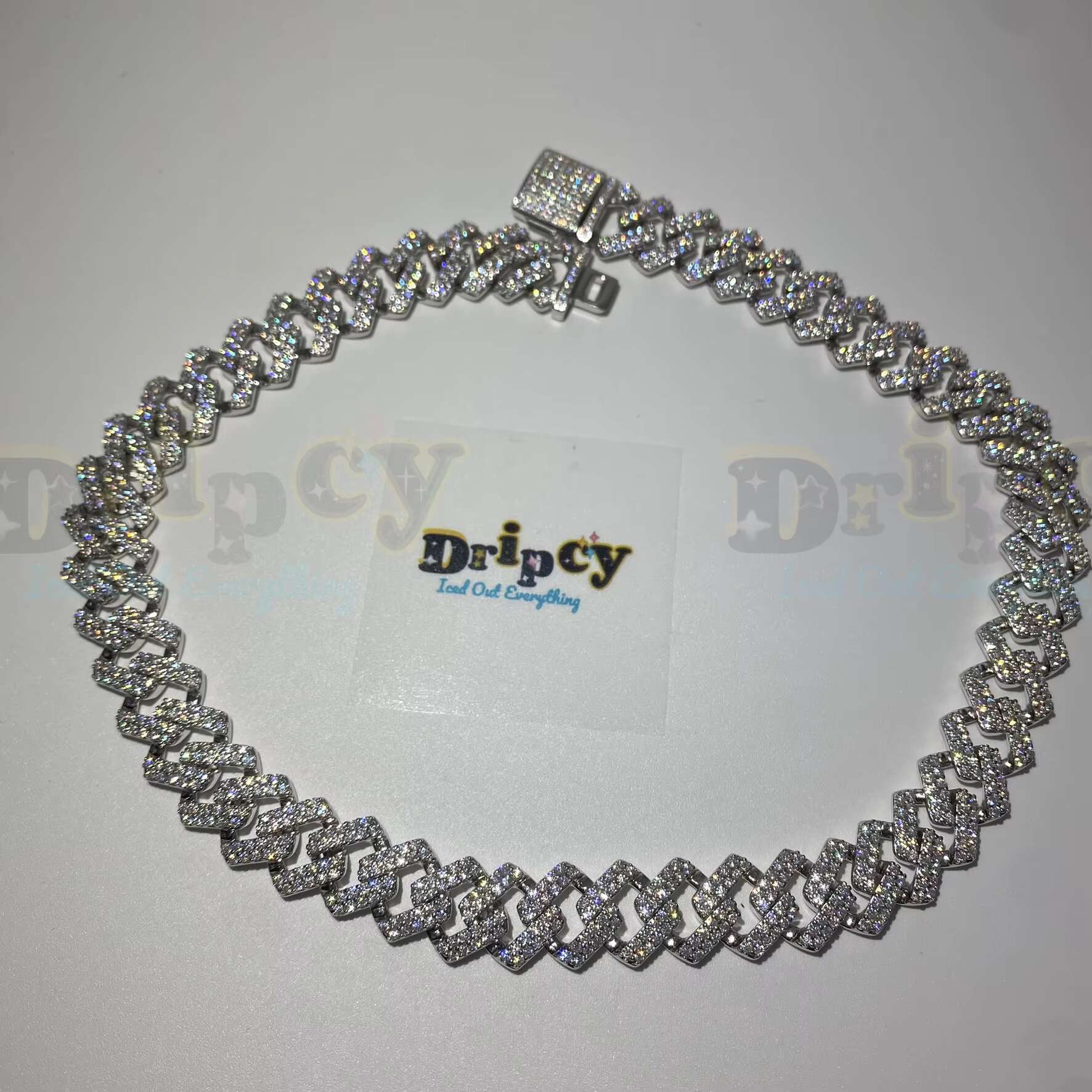 Fine Jewelry Moissanite Vvs1 d Color Cuban Link Chain Real Iced Necklace Hip Hop Pass Diamond Test Iced Out