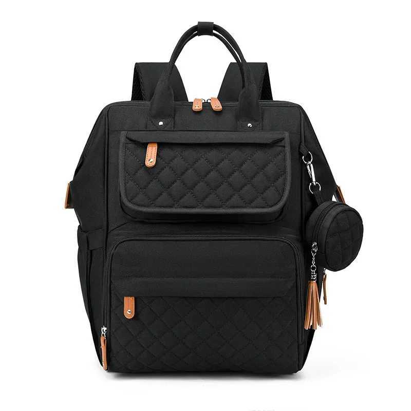 Milk Bottle Diaper Multi Compartment Maternal Christmas Large Capacity Mommy Bag Multi Functional Portable Mom Storage BackpackC250326