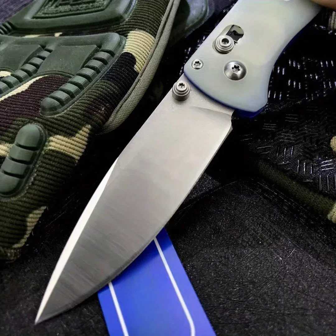 BM 535 Folding Knife G10 Handle Satin Flat Blade Outdoor Pocket Hunting Self Defense Portable Camping Fishing Multi Tool KnifeXJ250326