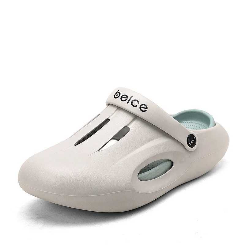 Summer Barefoot Mens Sandals Sports Hole Shoes N-Slip Dual Purpose Treasure Head Operating Room Slippers Thick Bottom Beach ShoesXJ250326