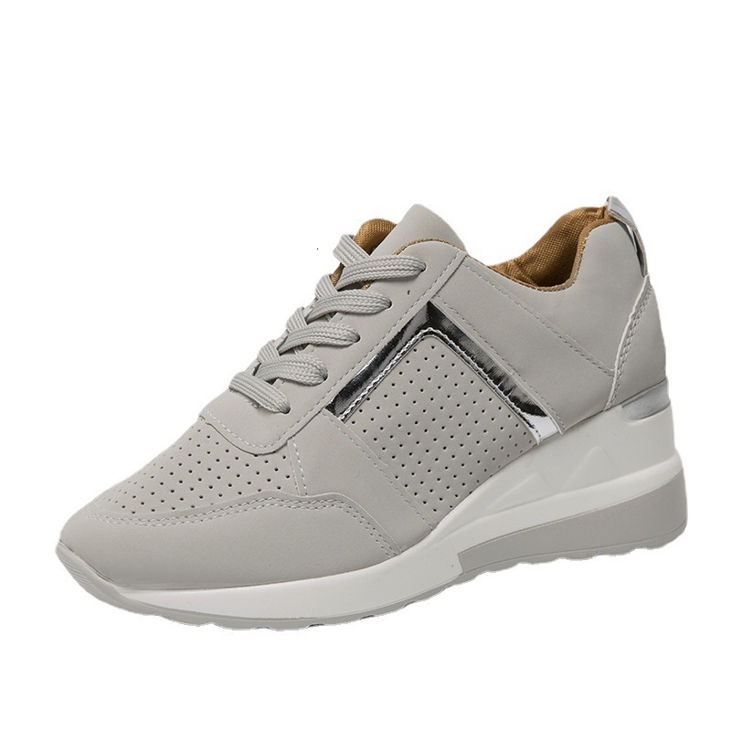 Light Luxury Designer Shoes 2025 Summer New Multi Functional Board Shoes Thick Bottom Slope Heel Casual Sports Mesh Women's Single Shoes Size 43 