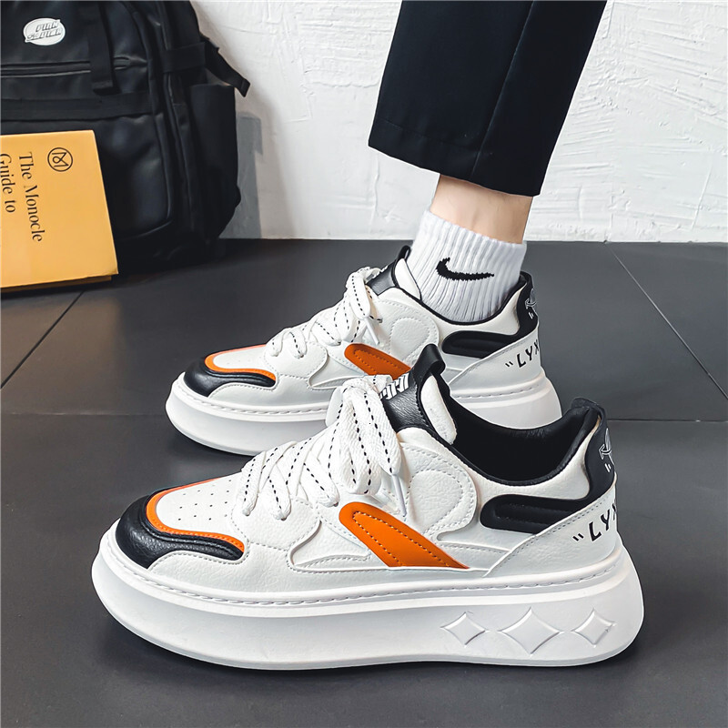 2025S New Trend Designer Men S Spring Small White Thick Soles Trendy Board Men S Shoes Versatile Casual Sports And High Fashion Shoes