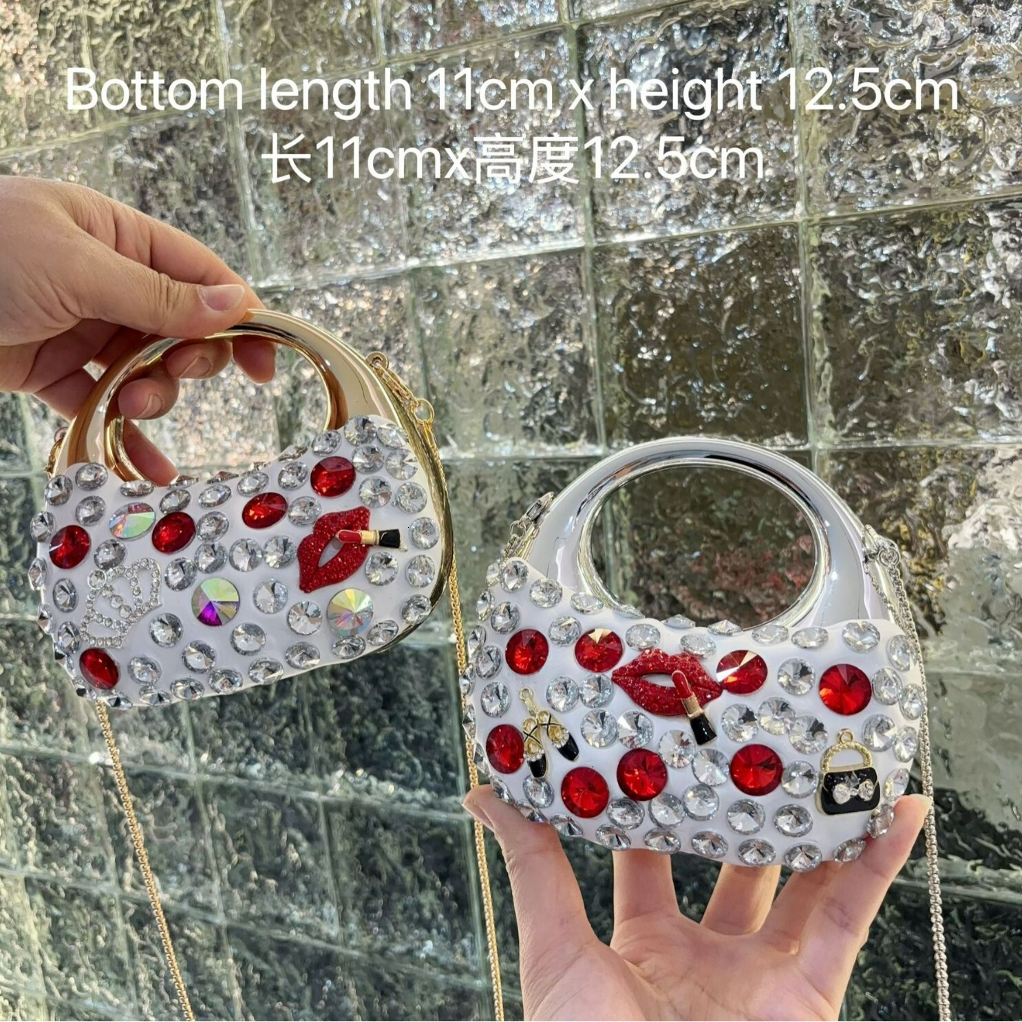 2025 New Fashionable Women's Summer Versatile Acrylic With Diamond Banquet Bag Handbag