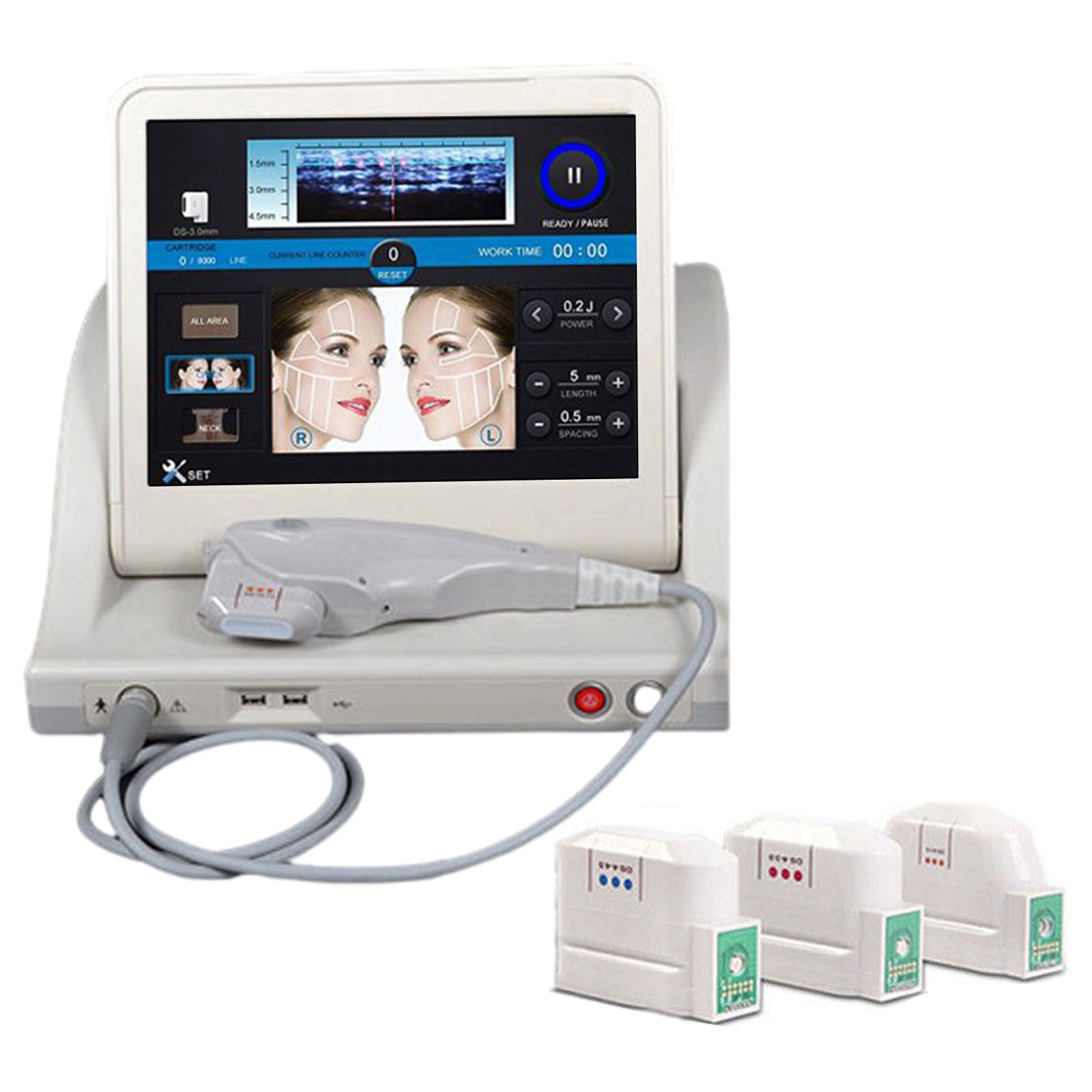 US Medical Grade HIFU High Intensity Focused Ultrasound Hi-fu Wrinkle Removal Skin Tightening HIF Ultrasound Face Machine for Face or Body