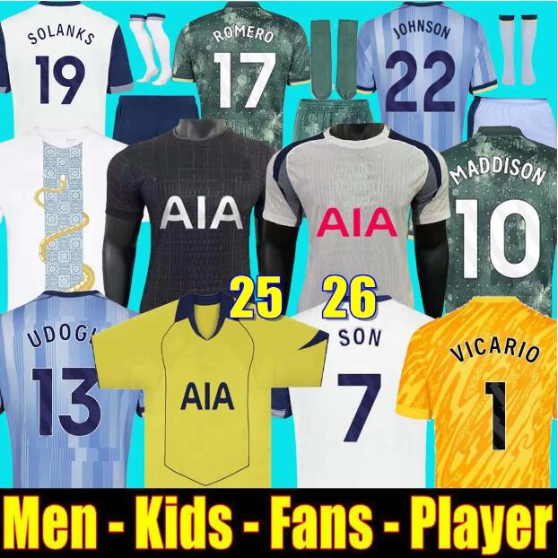 24 25 SON Soccer Jerseys 2024 2025 jersey Football shirt SOLANKE MADDISON LLORIS ROMERO PERISIC KULUSEVSKI BENTANCUR KANE RICHARLISON PEDRO PORRO Fans and player