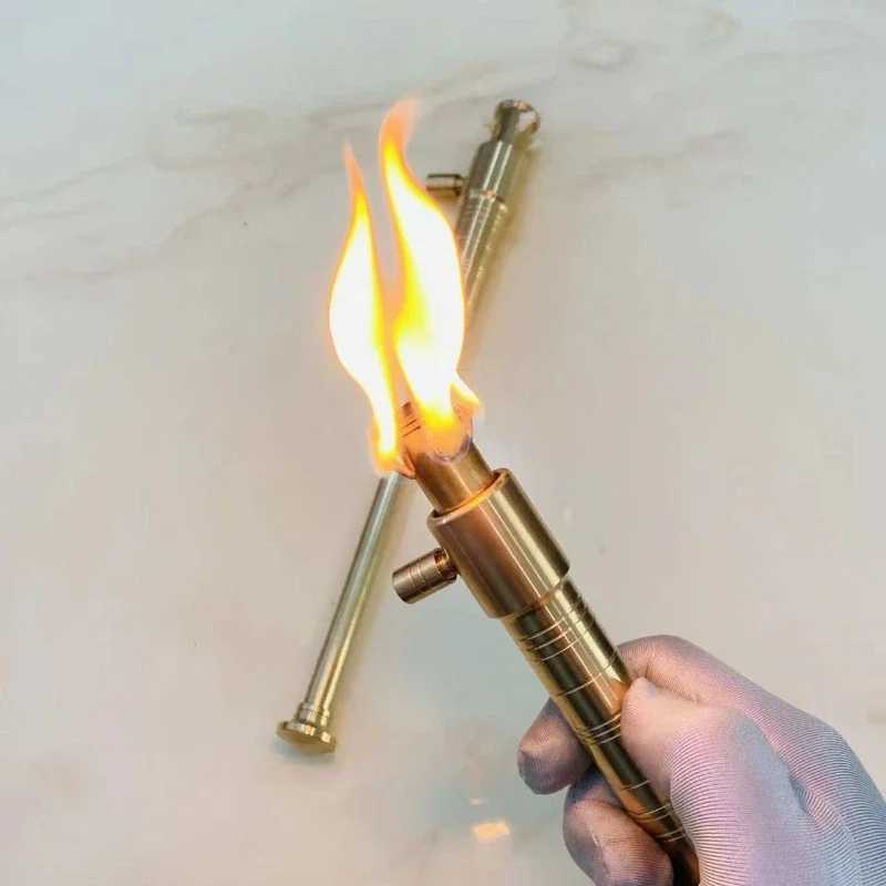 Retro Torch Kerosene Lighter Vintage Torch Extended Multi-function Lighter Outdoor Cool Special Ignition ToolC250326