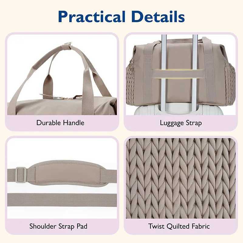 Diaper Bag Tote Large Diaper Bags Waterproof Hospital Bag for Labor Delivery Baby Bag with Pacifier CaseTravel Diaper ToteC250326
