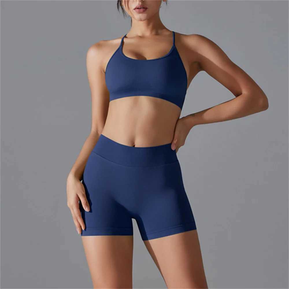 /2PCS Womens Scrunch Tracksuit Fitness Seamless Yoga Set Sportswear Sports Bra High Waist Tight Sports Pants Activity Suit W250326