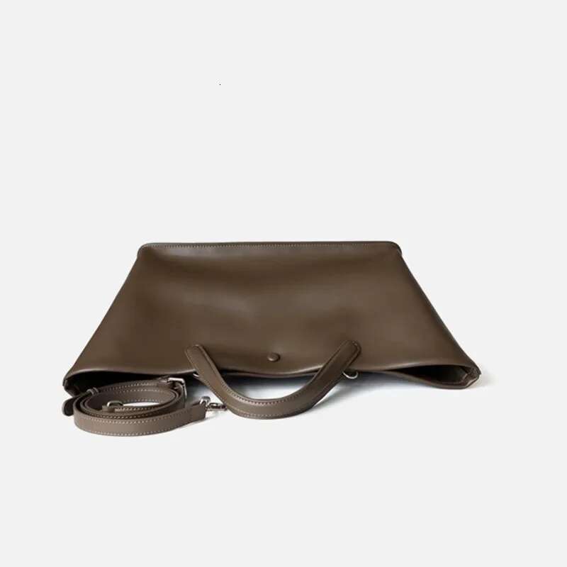 2024 New Arrival Genuine Leather Casual Totes High Quality Women Shoulder Crossbody Bags Ladies Large Versatile Handbags Coffee