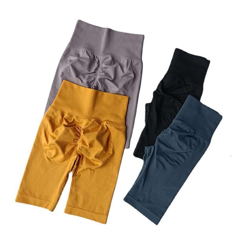 Women Yoga Pants Seamless Fitness Women S Running And Cycling Hip Lifting High Waist Yoga Training Shorts Cropped Pants