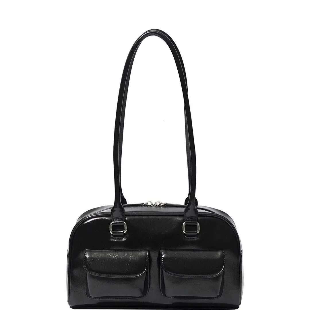 Xu Yunzhen Oil Same Style Bowg Korean Niche Boston Underarm Bag Large Capacity Versatile