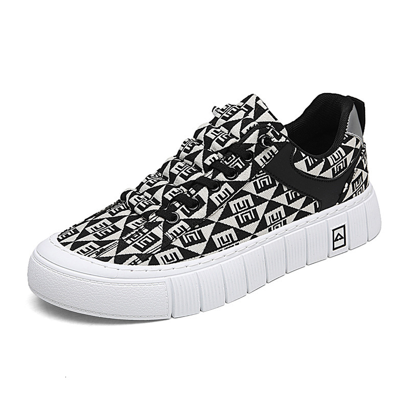 Designer Shoes Light Luxury 2025 Autumn New Men's Breathable Casual Fashion Canvas Sports Shoes Niche Design Printed Men's Board Shoes