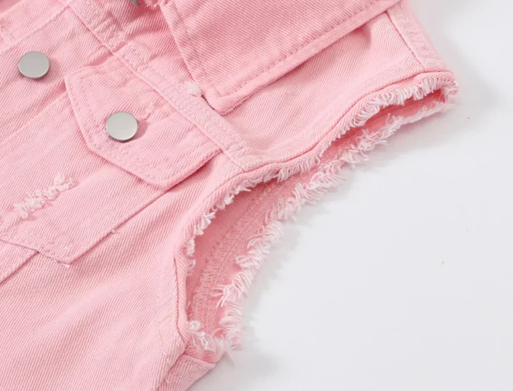 Denim Vest for Women Jacket Spring Streetwear Women Clothing Autumn Coats Fashion Clothes Casual Vintage Elegant Sleeveless 250320