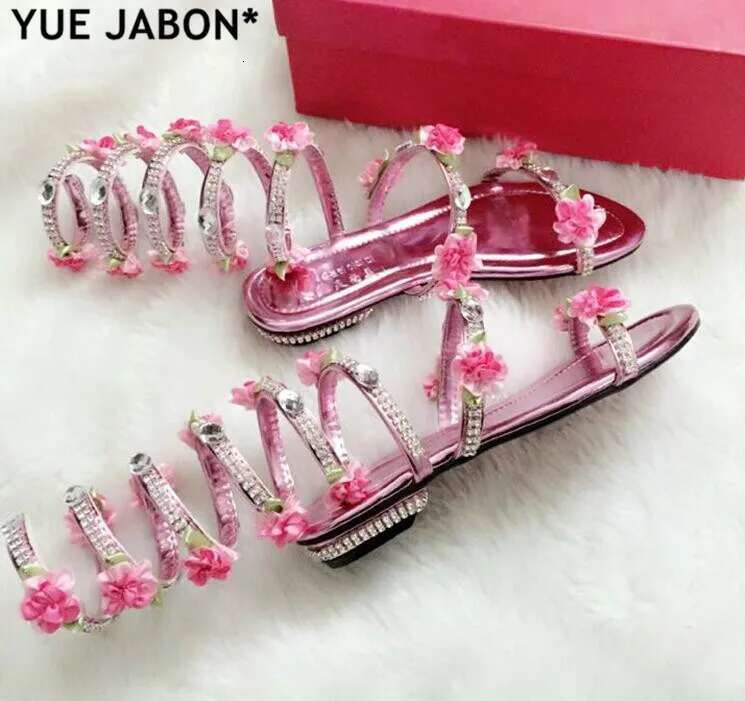 Pink White wer Summer urious gladiator sandals women Snake Punk Rhie Flat Heel Women Sandals Wedding Party shoe