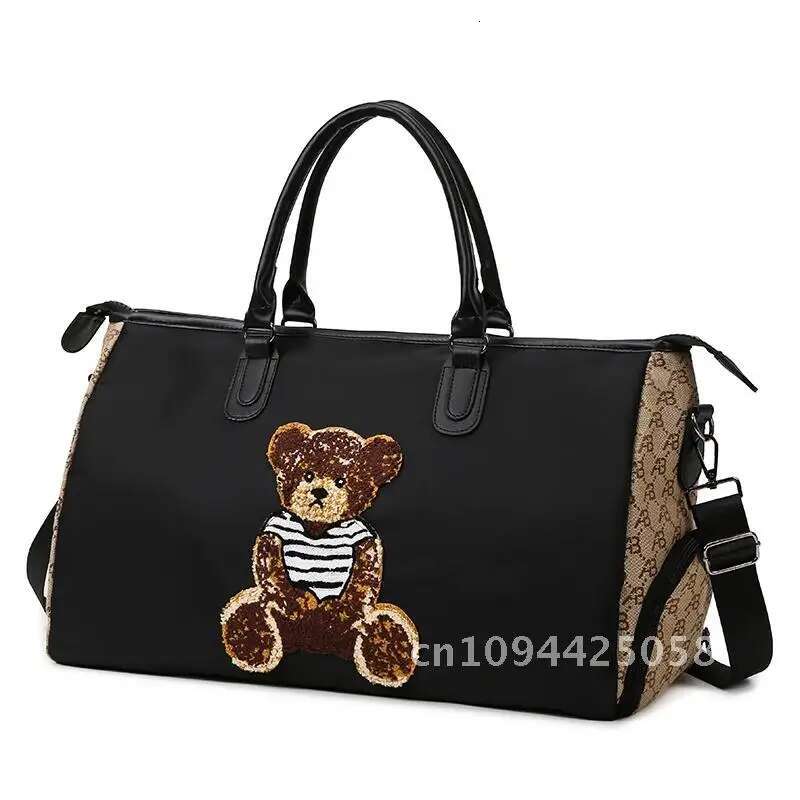 Large Capacity Cartoon Teddy Bear Women's Handbag Shoulder Bolsos Oxford Designer Travel Mujer Tote De Bag