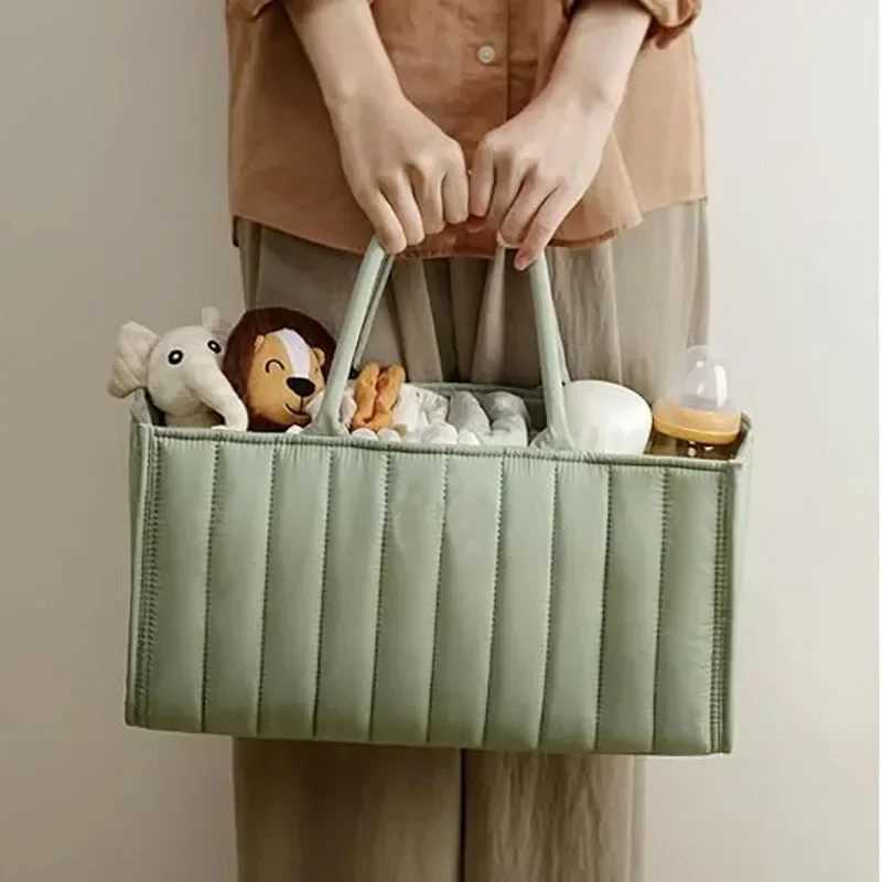 Multifunctional Baby Diaper Organizer Bag Folding Portable Diaper Stackers Caddies High Capacity Storage Bag for Baby ThingsC250326