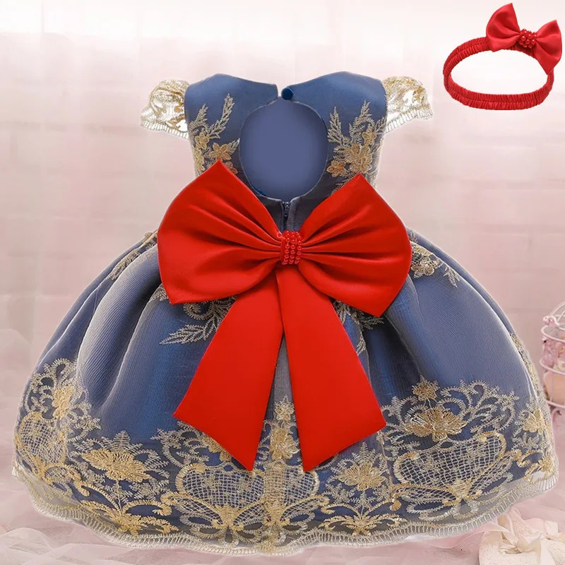 Baby Girls Christmas Dress 3 6 9 12 18 24 Months Toddler born Lace Princess Dress 1 Year Old Birthday Party Year Costume 250325