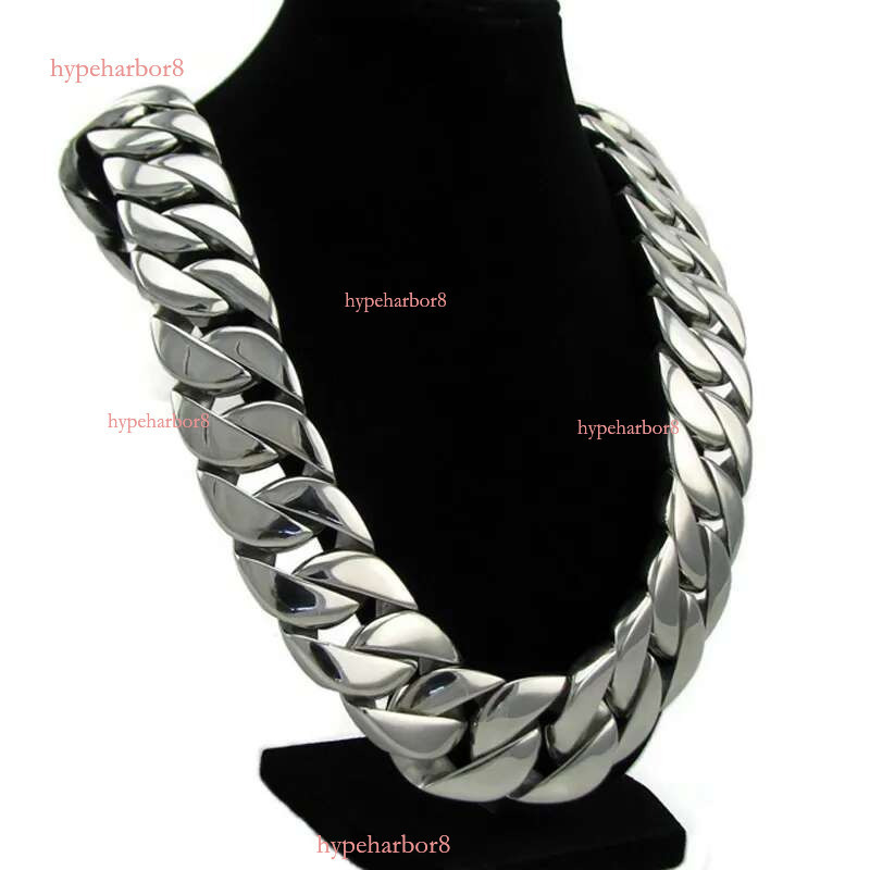 Top quality Mens 31mm Large Heavy Polished Stainless Steel Plated Gold sier Thick Chunky Cuban Curb Chain k Necklace Jewelry gift