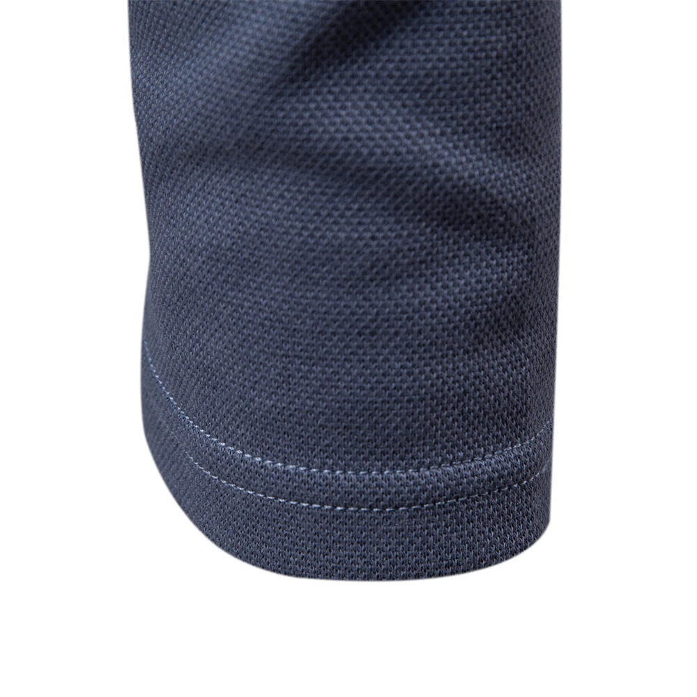 AIOPESON Embroidered Mens Polo Shirt Fashion Collar Flip Casual Social Golf 250326